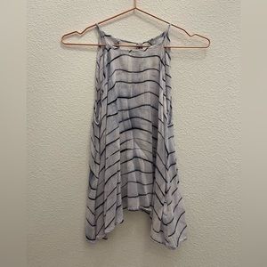 Anthropologie Blue Striped Tank